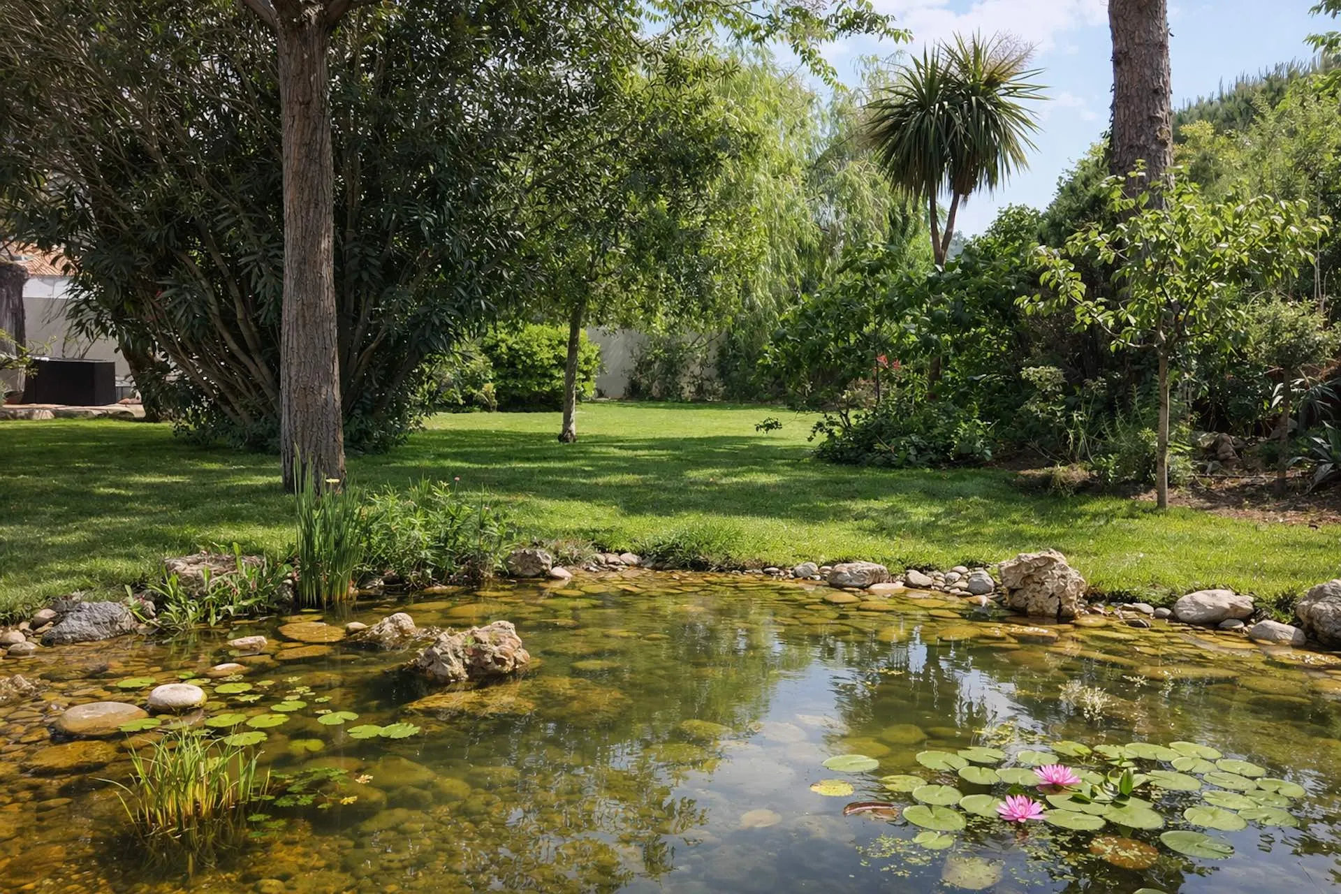 Aménagement de jardin avec bassin